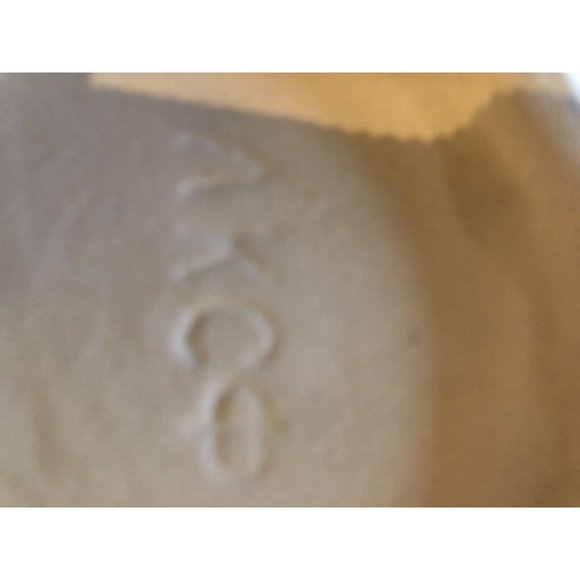 Art Pottery Vase AKC Green Blue Symbols Lines Circles Glazed Decorative - Picture 3 of 3